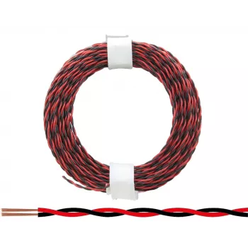 Donau Elektronik 210-10 Litz Wire 2 x 0.04 mm² Red/Black 10 m