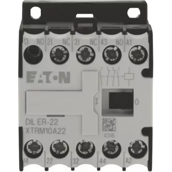 Mini contactor Eaton DILER-22-G(24VDC), 4 poli, 2NO+2NC, bobină 24V DC 010042
