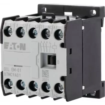Mini contactor Eaton DILEM-01, 3NO, 24V AC 50Hz, 9A, 4kW, IP20, 010086