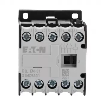 Mini contactor Eaton DILEM-01, 3NO, 24V AC 50Hz, 9A, 4kW, IP20, 010086