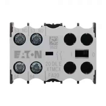 Bloc de contacte auxiliare Eaton 20DILE, 45 x 86 x 58 mm, -25 până la 50 °C, negru/alb 010208