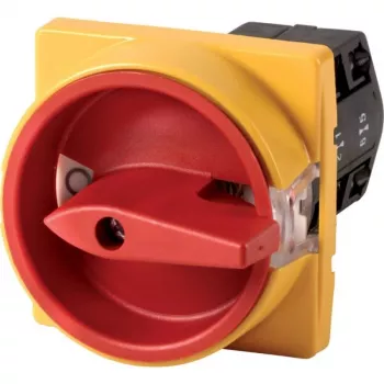 Întrerupător cu came blocabil Eaton TM-2-8293/E/SVB, 10 A, 2 poli, 90°, roșu/galben, 45485
