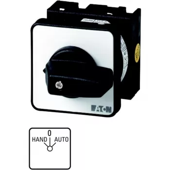 Comutator basculant bipolar Eaton T0-2-15432/E, negru/alb 034110