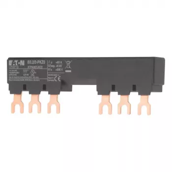 Adaptor pentru bară colectoare trifazată EATON B3.1/2-PKZ0 pentru întrerupătoare automate de protecție a motorului PKZ0, 63 A, 690 V AC, 3 poli, IP20 (044945)