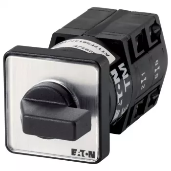 Comutator basculant unipolar Eaton TM-2-8241/E, negru/metalic 065386