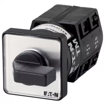 Comutator basculant unipolar Eaton TM-2-8241/E, negru/metalic 065386