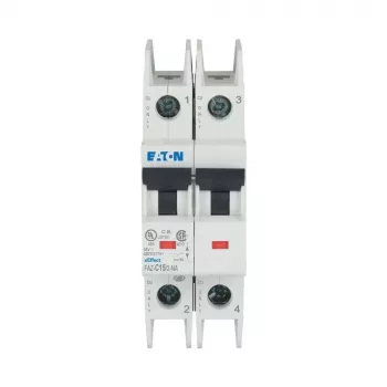 Întrerupător automat miniatural (MCB) Eaton FAZ-C15/2-NA, 15 A, 2 poli, caracteristică C 102169