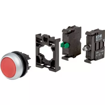 Buton de presiune iluminat Eaton M22-DL-R-K10LED-BVP, inel frontal din plastic 110932