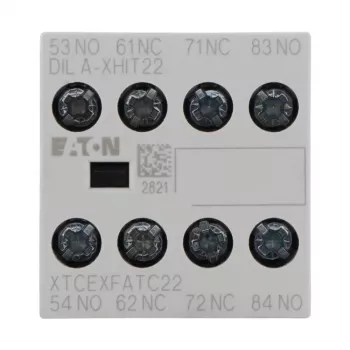 Bloc de contacte auxiliare Eaton DILA-XHIT22, 2NO+2NC, montaj frontal, borne cu șurub, negru/alb 101044