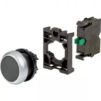 Buton de presiune Eaton M22-D-S-K10-BVP, îngropat, negru, inel frontal din plastic, 1NO 110933