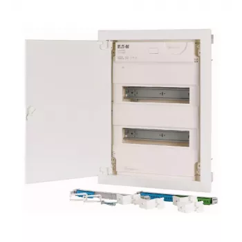 Tablou multimedia de distribuție Eaton KLV-24UPP-F, montaj îngropat, 24 module, ușă albă 178800