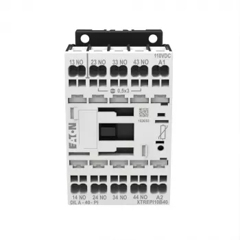 Contactor auxiliar Eaton DILA-40(24VDC)-PI, 24 V DC, 4 NO, borne push-in 199208