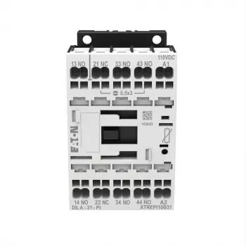 Contactor auxiliar Eaton DILA-31, bobină 230 V 50 Hz / 240 V 60 Hz, 3NO+1NC, 4 A 199209