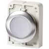 Buton de acționare rotund plat Eaton M30C-FDRL-W, inel cromat, alb 182950