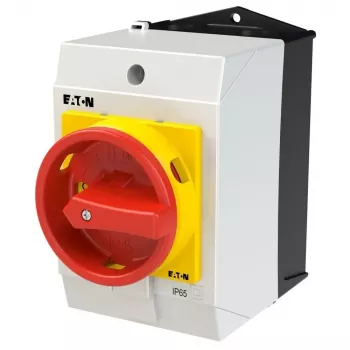 Comutator cu came Eaton T0-4-8344/I1/SVB, 4 poli, 20 A, 690 V, 3 poziții, montaj frontal, mâner negru 207163