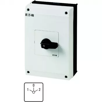 Comutator basculant Eaton T5B-3-8401/I4 cu 3 poli, negru/alb, 207227