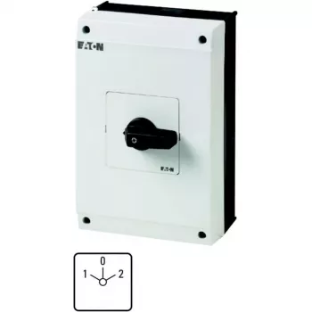 Comutator basculant Eaton T5B-3-8401/I4 cu 3 poli, negru/alb, 207227