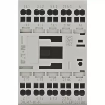 Contactor de putere EATON DILM7-01(24VDC), 3 poli, 400 V, 3 kW, 1NC, 24 V DC 199228