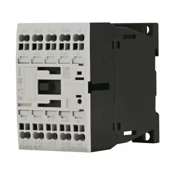 Contactor de putere Eaton DILM15-10(24VDC)-PI, 3 contacte NO, 24 V DC, 170 A 199253