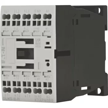 Contactor de putere Eaton DILM15-10(24VDC)-PI, 3 contacte NO, 24 V DC, 170 A 199253