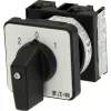 Comutator cu came Eaton T0-1-15421/E, 1 pol, PORNIT-OPRIT, 20 A, 690 V AC, pârghie basculantă, negru, placă frontală 48x48 mm 095806