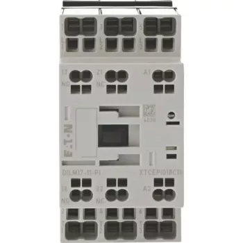 Contactor de putere Eaton DILM17-11(RDC24)-PI, 3 contacte principale NO, bobină 24 V DC, 17 A 199283