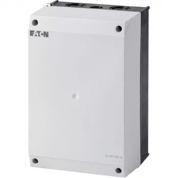 Carcasă cu flanșă Eaton, jos neagră/sus albă, 160 x 240 mm, PC IP65, cu șină DIN (CI-K 4-125-TS)