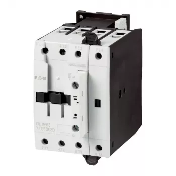 Contactor de putere Eaton DILMP63, 3 poli, 63 A, bobină 230 V AC 50 Hz / 240 V AC 60 Hz, 1 NO + 1 NC, IP00 109855