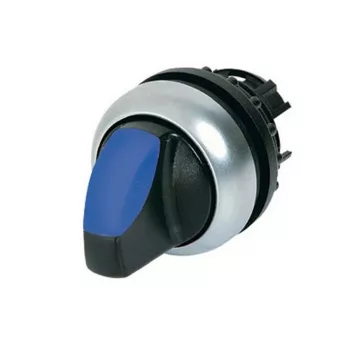 Buton de acționare pentru comutator selector iluminat Eaton M22-WRLK-B, buton rotativ, 2 poziții, cu reținere, negru