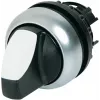 Buton de acționare pentru comutator basculant cu 3 poziții Eaton M22-WRLK3-W, plastic, manetă albă, ramă titan 216843-BK