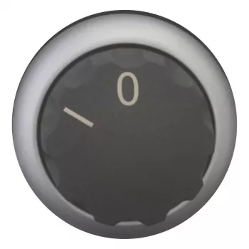 Buton de acționare pentru comutator selector Eaton M22-W, inel frontal din plastic, negru