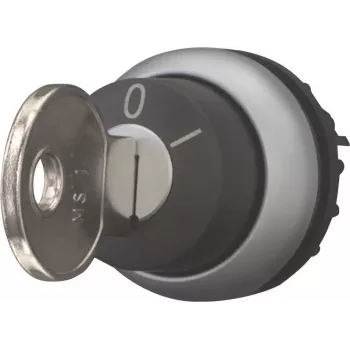 Comutator selector cu cheie Eaton M22-WRS-A1, negru/argintiu