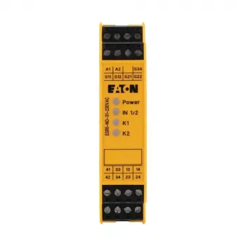 Eaton ESR5-NO-31-230VAC Releu de siguranță, 230V AC, 3 contacte de siguranță NO, 1 auxiliar NC, șină DIN 119380