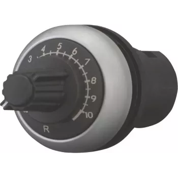 Potențiometru rotativ Eaton M22-R470K, 470 kΩ, 0,5 W, o singură rotație, liniar, montaj pe panou