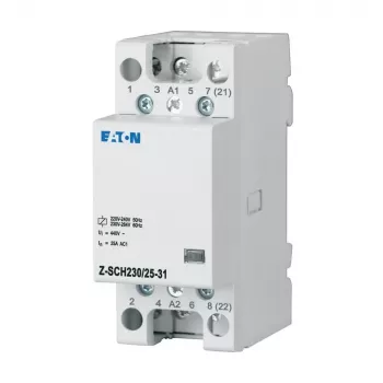 Contactor de instalație Eaton Z-SCH2, 230V AC, 25A, 3NO+1NC, șină DIN 248846
