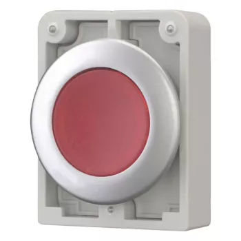 Buton de acționare Eaton M30C-FDL-R, plat, rotund, cromat, roșu 182926