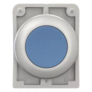 Buton Eaton M30C-FDR-B, plat, rotund, cromat, albastru 182947