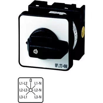 Comutator basculant Eaton T0-3-8007/E, 3 poli, PORNIT-OPRIT, 20 A, negru/gri