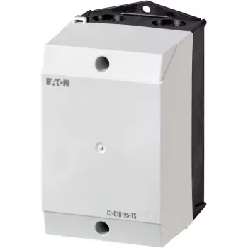 Carcasă goală Eaton CI-K1H pentru montaj pe șină DIN, 80 x 120 x 95 mm, gri deschis (RAL 7035)/neagră (RAL 9005) 105853