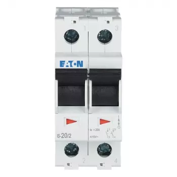 Întrerupător principal Eaton, 2 poli, 20 A, 230 V, gri 276259