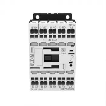 Contactor auxiliar EATON DILA-22(24VDC)-PI, bobină 24 V DC, 2NO+2NC, borne push-in 199218
