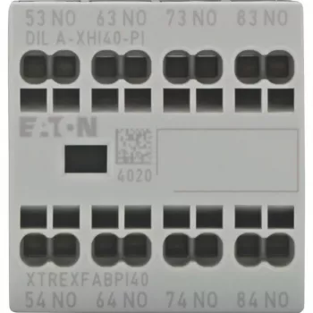 Bloc de contacte auxiliare Eaton DILA-XHI40-PI, 4 N.O., montaj frontal, borne push-in 199317