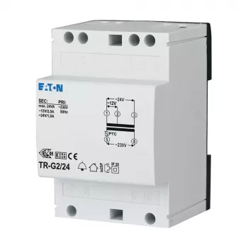 Transformator de sonerie Eaton 272484 TR-G2 230V la 12-24V AC 2-1A șină DIN