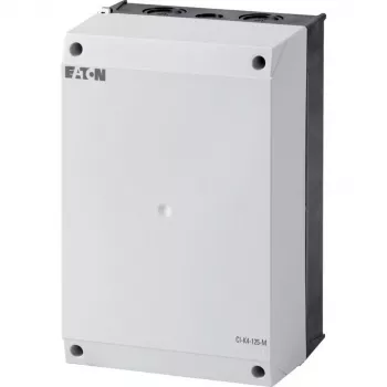 Carcasă goală Eaton CI-K4-125 pentru placă de montaj, 160 x 240 x 125 mm, gri deschis (RAL 7035) / neagră (RAL 9005) 206897