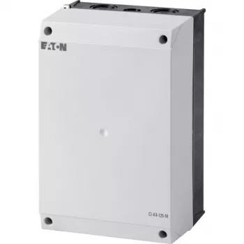 Carcasă goală Eaton CI-K4-125 pentru placă de montaj, 160 x 240 x 125 mm, gri deschis (RAL 7035) / neagră (RAL 9005) 206897