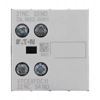 Bloc de contacte auxiliare Eaton 1NO+1NC bipolar montaj frontal pentru contactoare DILM DILM32-XHI11 277376