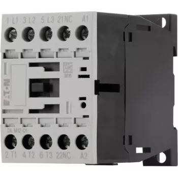 Contactor de motor Eaton DILM12-01 3 poli, bobină 230 V AC / 240 V AC, 12 A, 1 contact auxiliar NC 276865