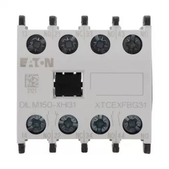 Bloc de contacte auxiliare Eaton DILM150-XHI31, 3NO+1NC, montaj frontal, borne cu șurub 277949
