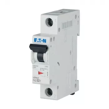 Întrerupător automat de protecție a circuitului Eaton FAZ-S2/1, 2 poli, 1 A, tip S, 10 kA 278607