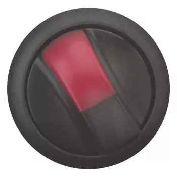 Acționare întrerupător selector Eaton M22S-WLKV-R, 2 poziții cu reținere, buton negru, inel frontal din plastic 284399